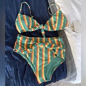 Rip Curl Multicolor Striped Bikini
